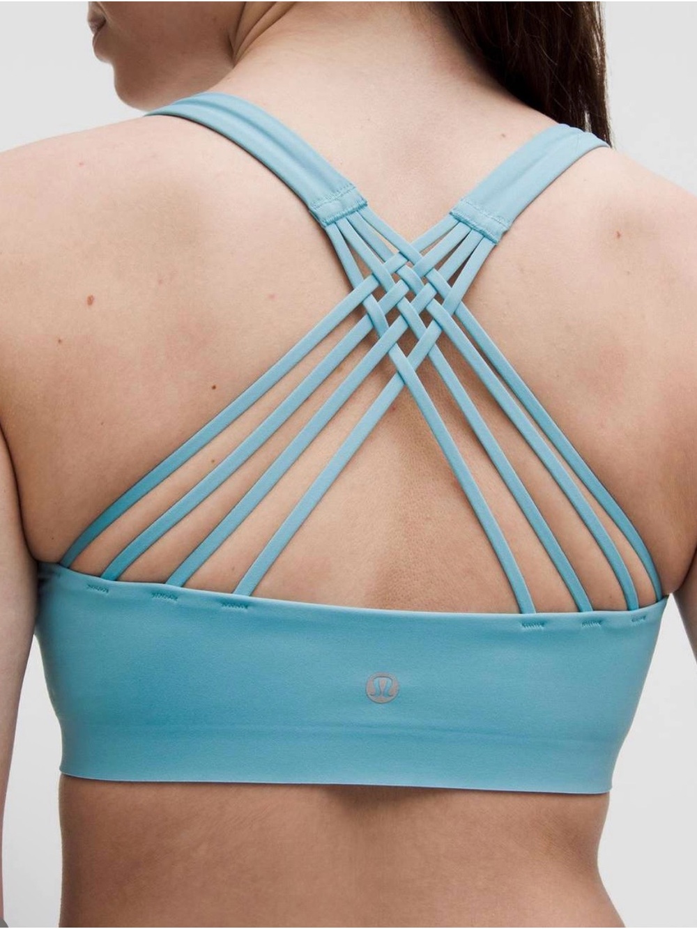 Lululemon FlexyFlex Strappy Yoga Bra *Light Support, D-DDD Cups
Washed Blue